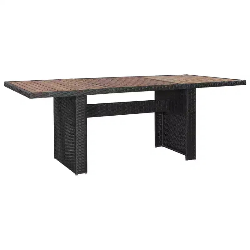 vidaXL Salon de Jardin Ensemble Table et Chaises Mobilier de Jardin en Résine Tressée