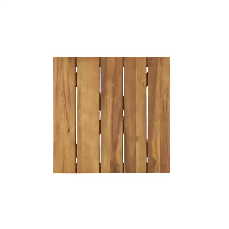 Christopher Knight Home Asha Ensemble de Chaises Modernes en Bois d'Acacia pour Patio avec Table d'Appoint à Lattes