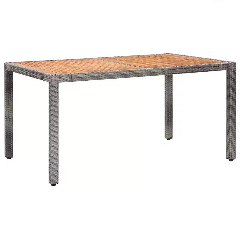 vidaXL Salon de Jardin Ensemble Table et Chaises Mobilier de Jardin en Résine Tressée
