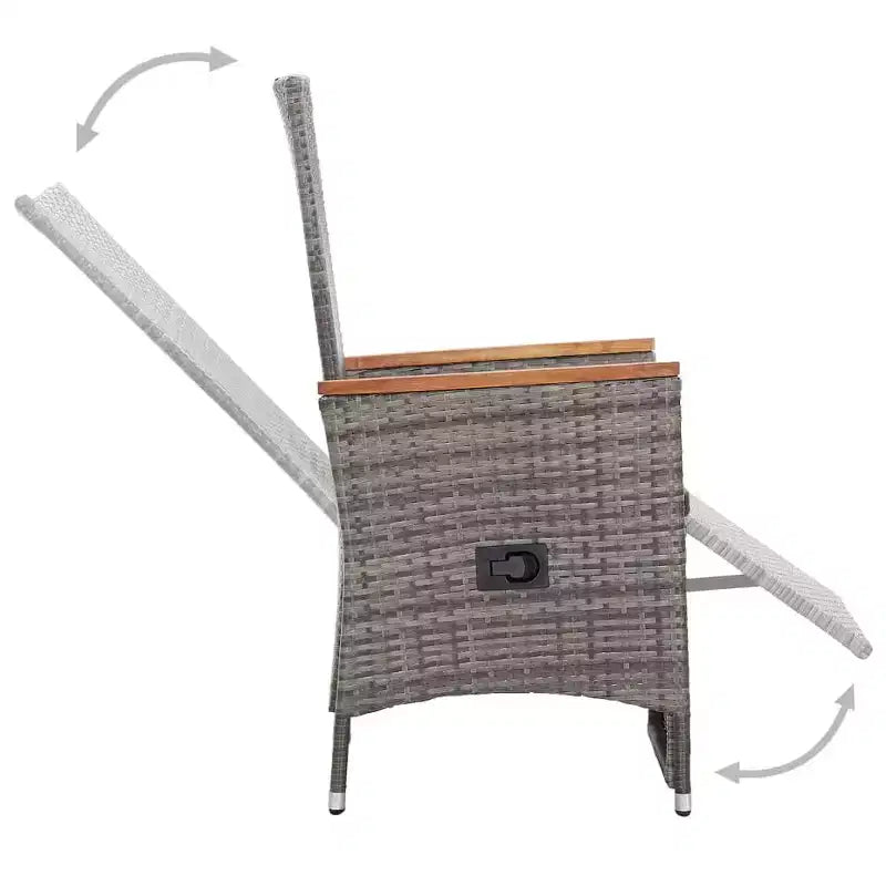 vidaXL Salon de Jardin Ensemble Table et Chaises Mobilier de Jardin en Résine Tressée