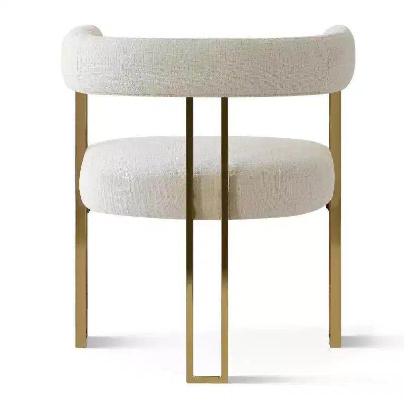 Ensemble de salle à manger ovale extensible 3-en-1 avec 6 chaises rembourrées en chenille et pieds en métal doré, Meuble de salle à manger polyvalent - Panipeachy