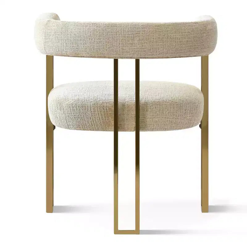Ensemble de salle à manger ovale extensible 3-en-1 avec 6 chaises rembourrées en chenille et pieds en métal doré, Meuble de salle à manger polyvalent - Panipeachy