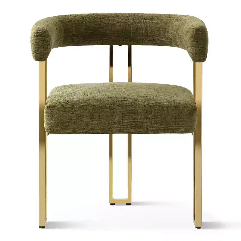 Ensemble de salle à manger ovale extensible 3-en-1 avec 6 chaises rembourrées en chenille et pieds en métal doré, Meuble de salle à manger polyvalent - Panipeachy