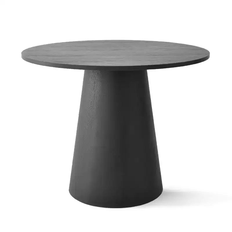Ensemble de salle à manger rond 5 pièces, table à piédestal de 89 cm et chaises de salle à manger rembourrées avec dossiers en rotin, idéal pour la salle à manger - Panipeachy