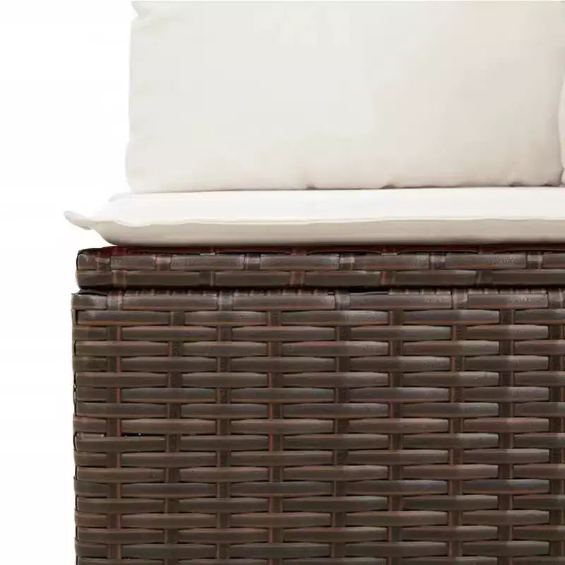 vidaXL Salon de jardin avec coussins - Mobilier d'extérieur moderne en résine tressée