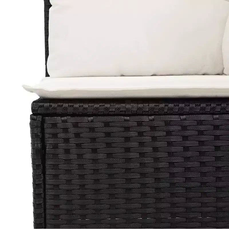 vidaXL Salon de jardin en résine tressée, acier revêtu par poudre, polyester