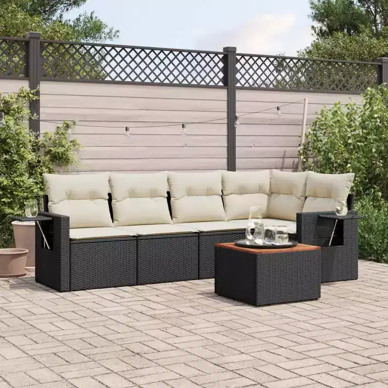 vidaXL Salon de jardin avec coussins et rangement de différentes couleurs