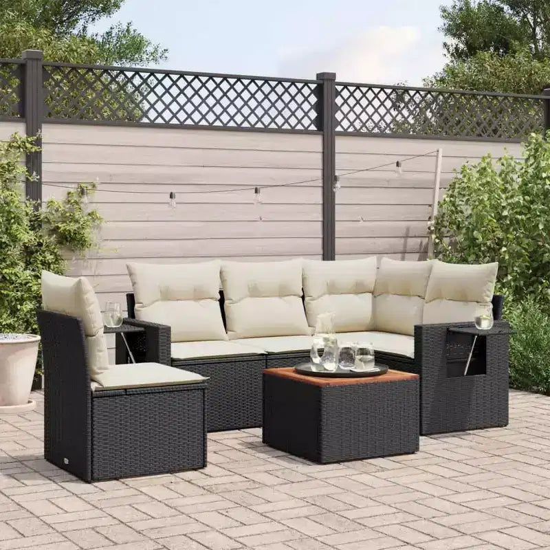 vidaXL Salon de jardin avec coussins et rangement de différentes couleurs