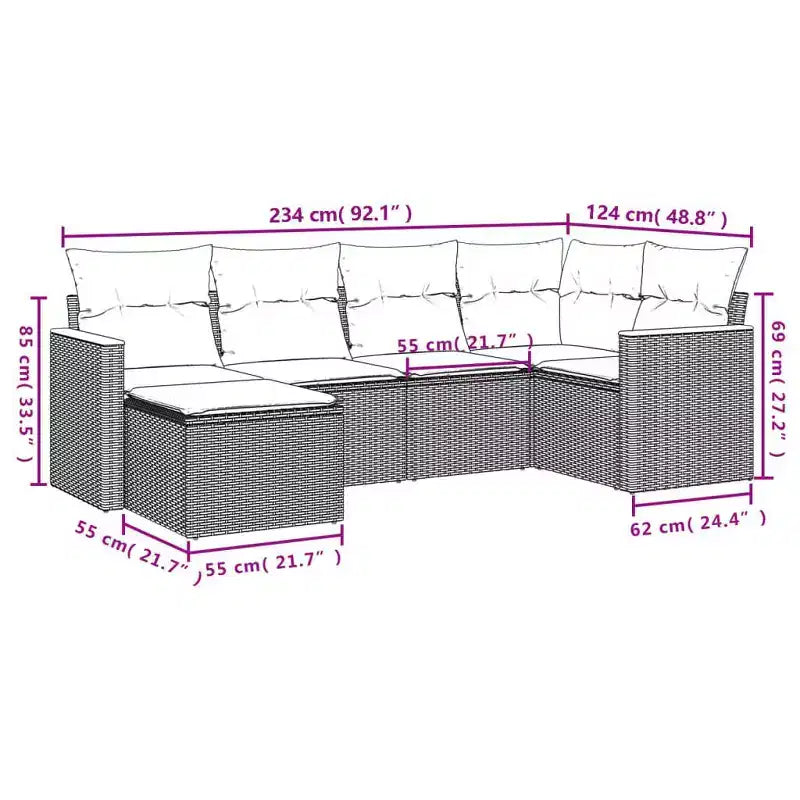 vidaXL Ensemble de canapés de jardin avec coussins pour la détente en plein air