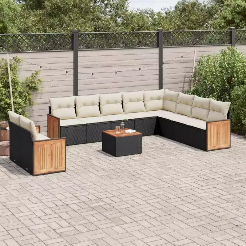 vidaXL Salon de jardin modulable en résine tressée