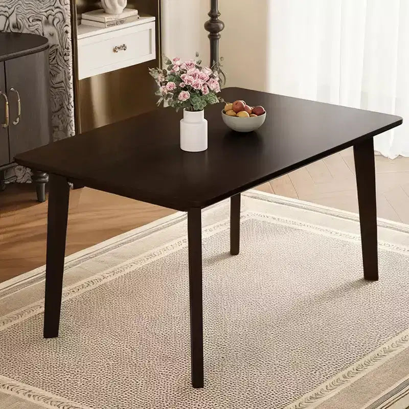 Ensemble de salle à manger rustique 5 pièces avec table en bois et 4 chaises rembourrées Espresso