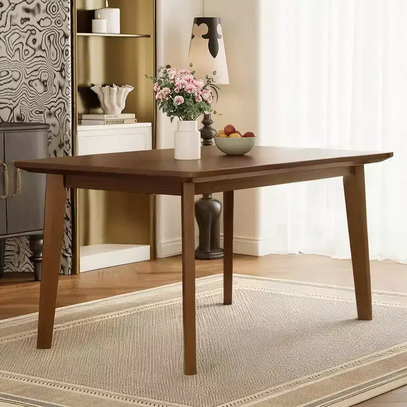 Ensemble de salle à manger rustique 5 pièces avec table en bois et 4 chaises rembourrées Espresso