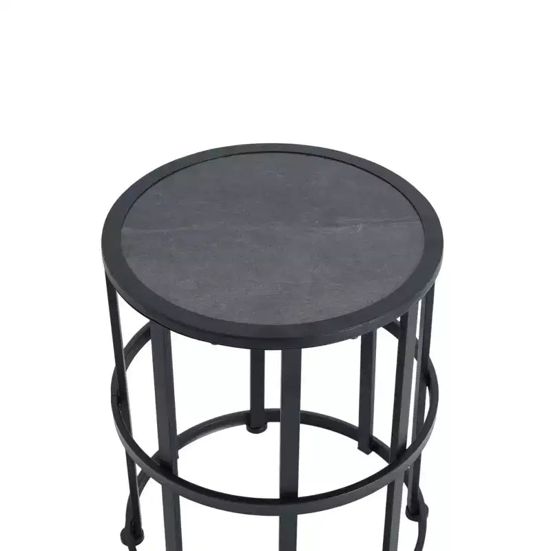 Christopher Knight Home Hannelore Ensemble de 2 fauteuils à bascule d'extérieur en rotin avec table d'appoint en céramique