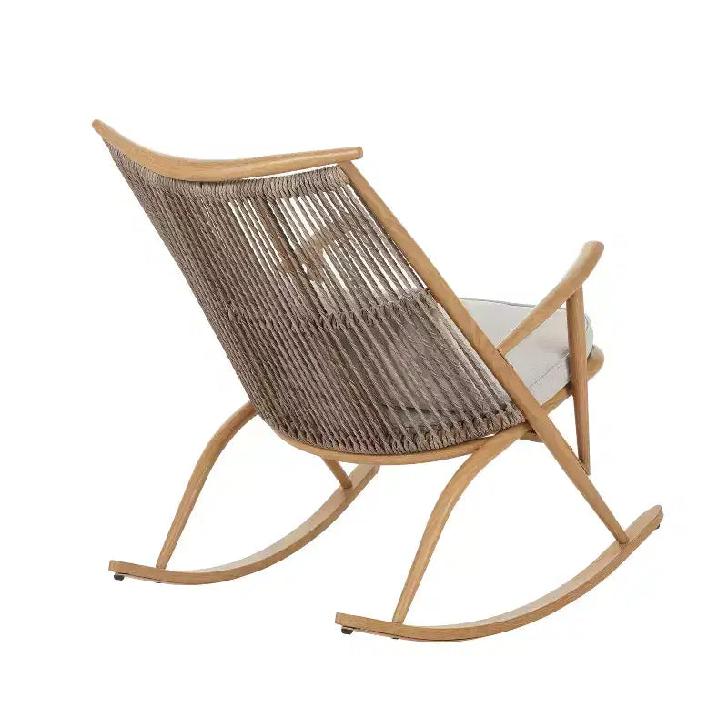 Christopher Knight Home Hannelore Ensemble de 2 fauteuils à bascule d'extérieur en rotin avec table d'appoint en céramique