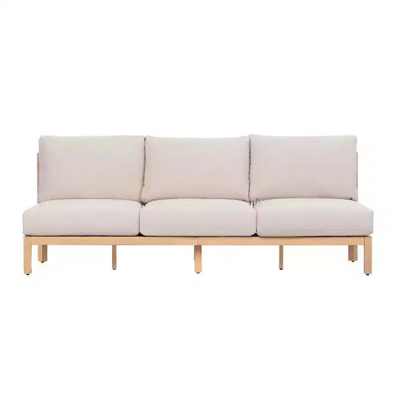 Ensemble de sièges de patio moderne 5 pièces Christopher Knight Home Panupong en bois d'acacia avec dossier tressé en corde et coussins