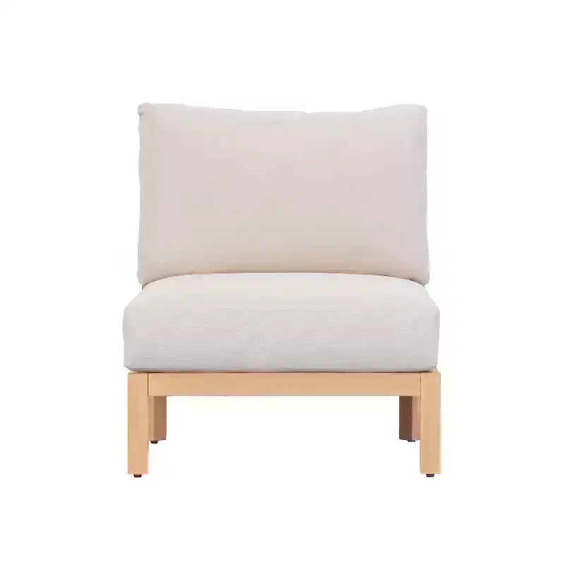 Ensemble de sièges de patio moderne 5 pièces Christopher Knight Home Panupong en bois d'acacia avec dossier tressé en corde et coussins
