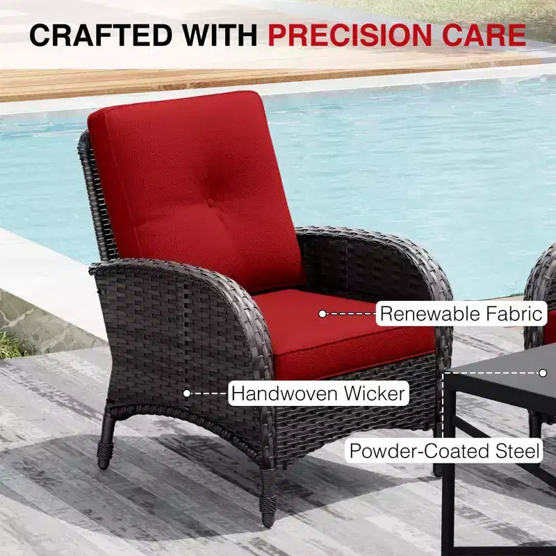 UPTIOT Ensemble modulaire d'extérieur avec 2 canapés, fauteuils, poufs et table basse résistante aux intempéries