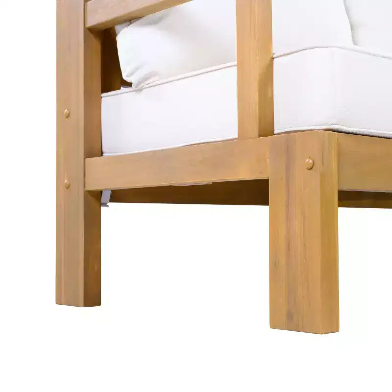 Christopher Knight Home Karolina Ensemble de salon et table basse de jardin modernes 4 pièces en bois d'acacia