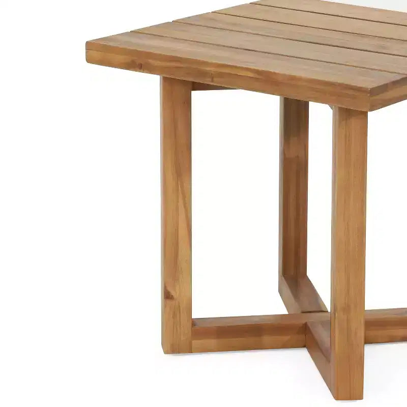 Ensemble de deux chaises pivotantes et une table d'appoint Christopher Knight Home Hiroshi en acacia, au design moderne avec corde tressée à la main