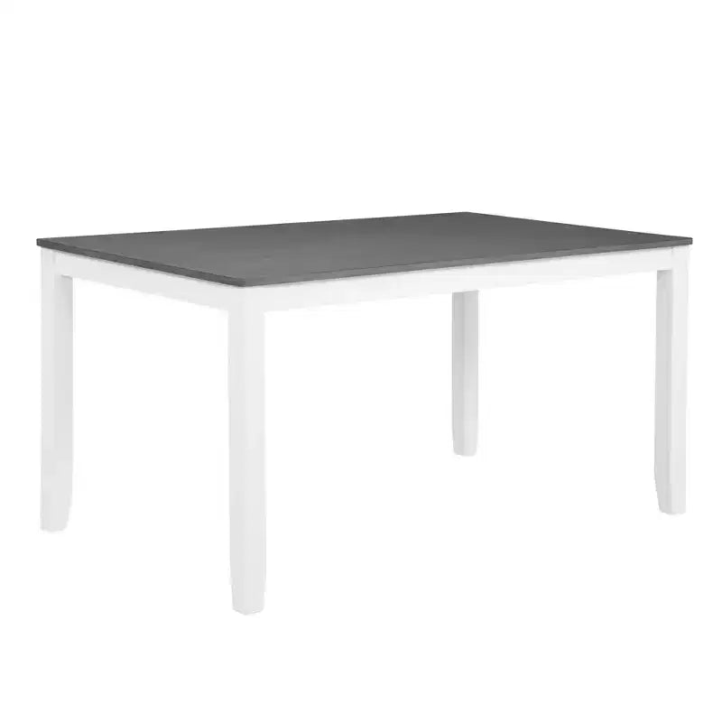Ensemble de table et de chaises de salle à manger rembourrées GDFStudio Loren modernes en bois massif, 7 pièces