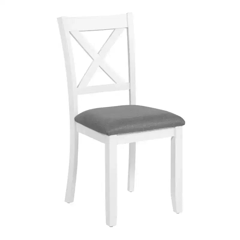 Ensemble de table et de chaises de salle à manger rembourrées GDFStudio Loren modernes en bois massif, 7 pièces