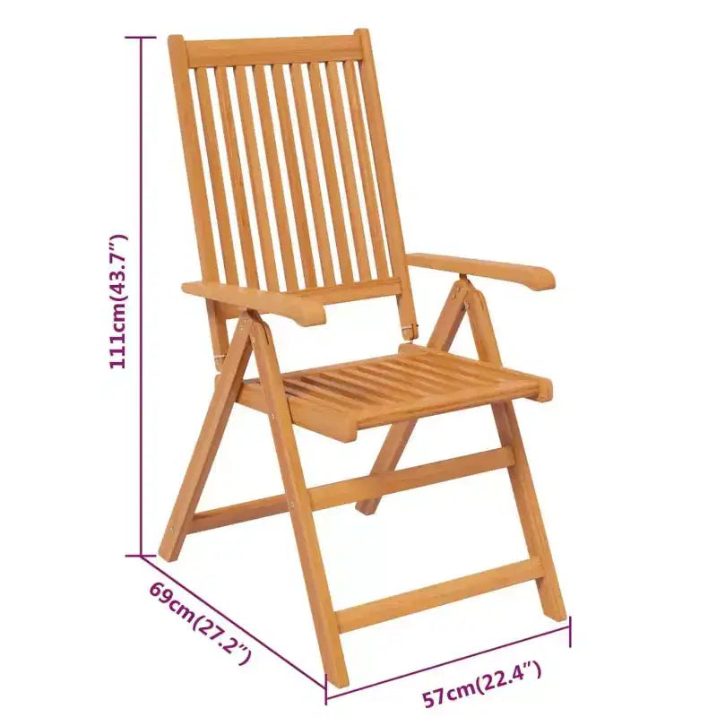 vidaXL Salon de jardin en bois massif d'acacia Bois naturel Taille moyenne