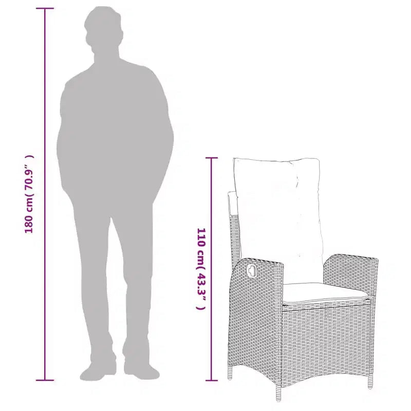 vidaXL Salon de jardin beige, blanc crème, marron