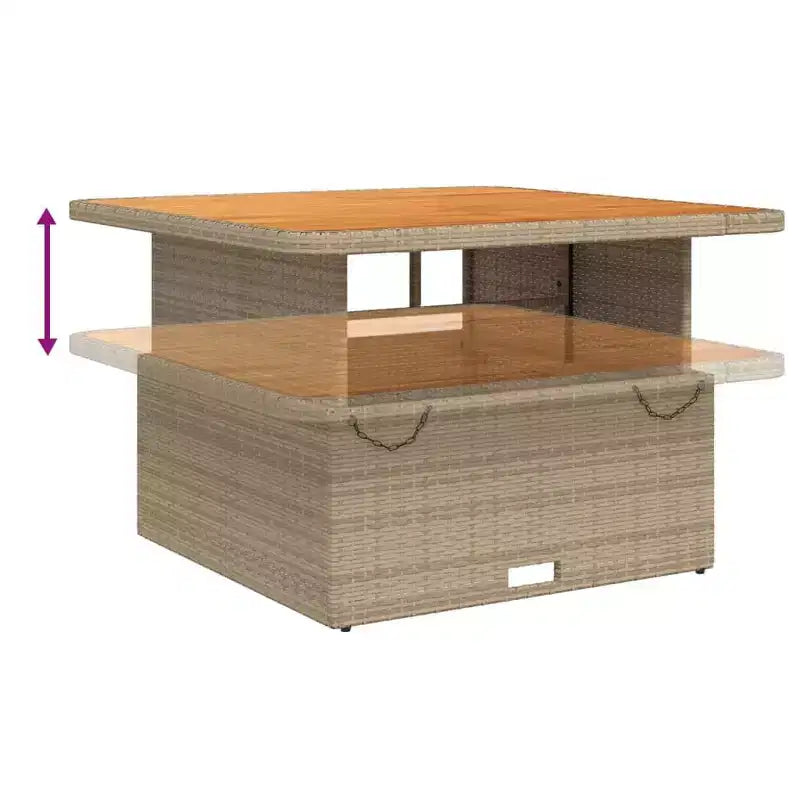 vidaXL Salon de jardin beige, blanc crème, marron
