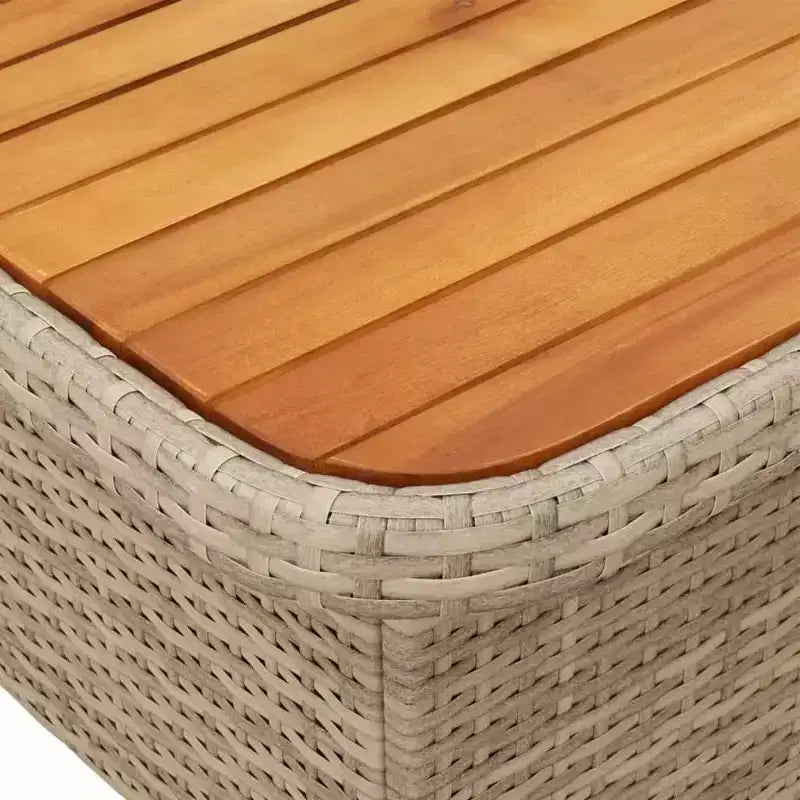 vidaXL Salon de jardin beige, blanc crème, marron