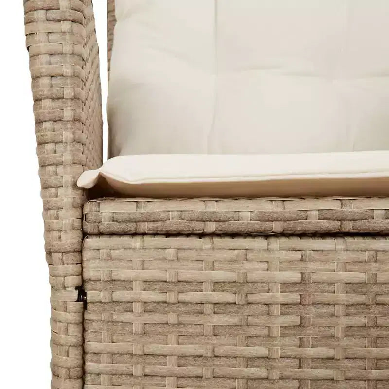 vidaXL Salon de jardin beige, blanc crème, marron