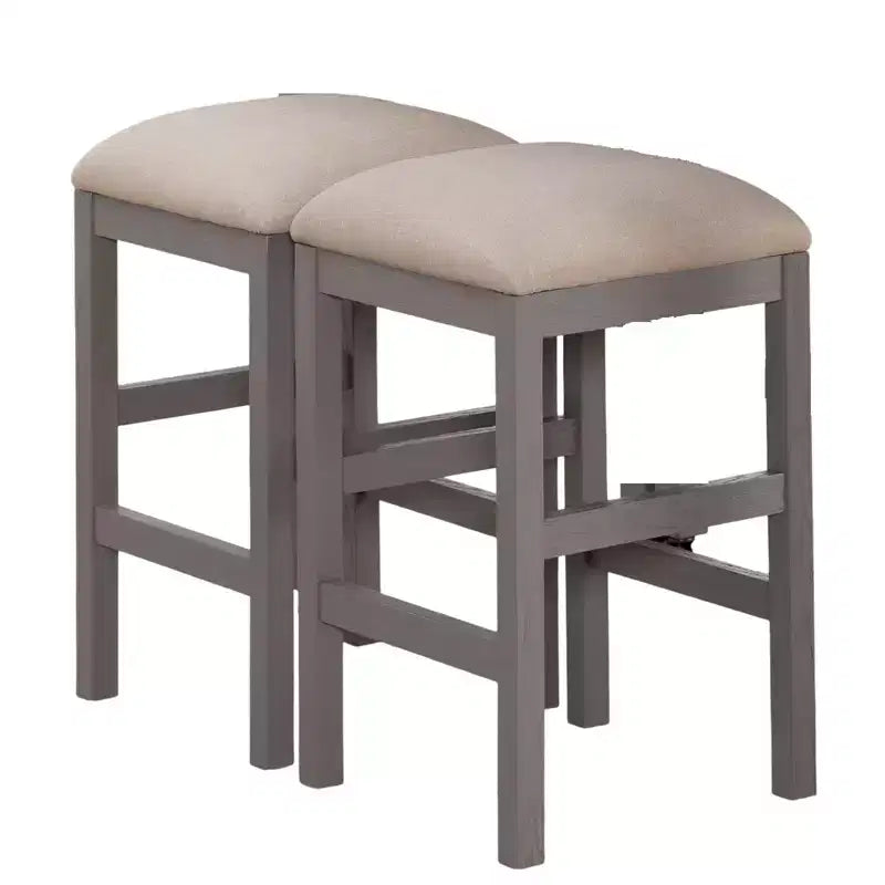 Ensemble de salle à manger GDFStudio Dawson avec plateau en bois et dessus en faux marbre, hauteur comptoir et table extensible