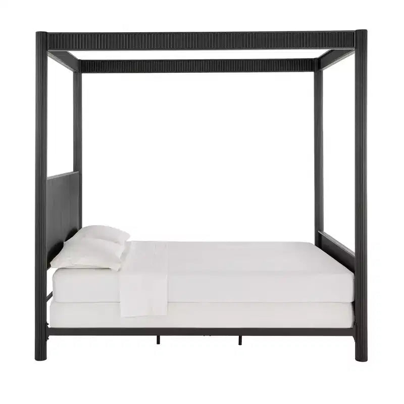 Chambre à coucher complète Shirley (lit et tables de chevet) – Noir – iNSPIREQ