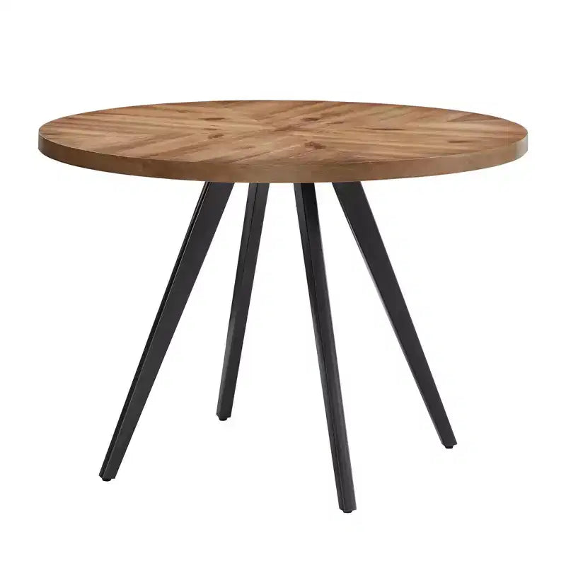 Ensemble table à manger ronde Jolana 45 et chaises de salle à manger tapissées - iNSPIRE Q