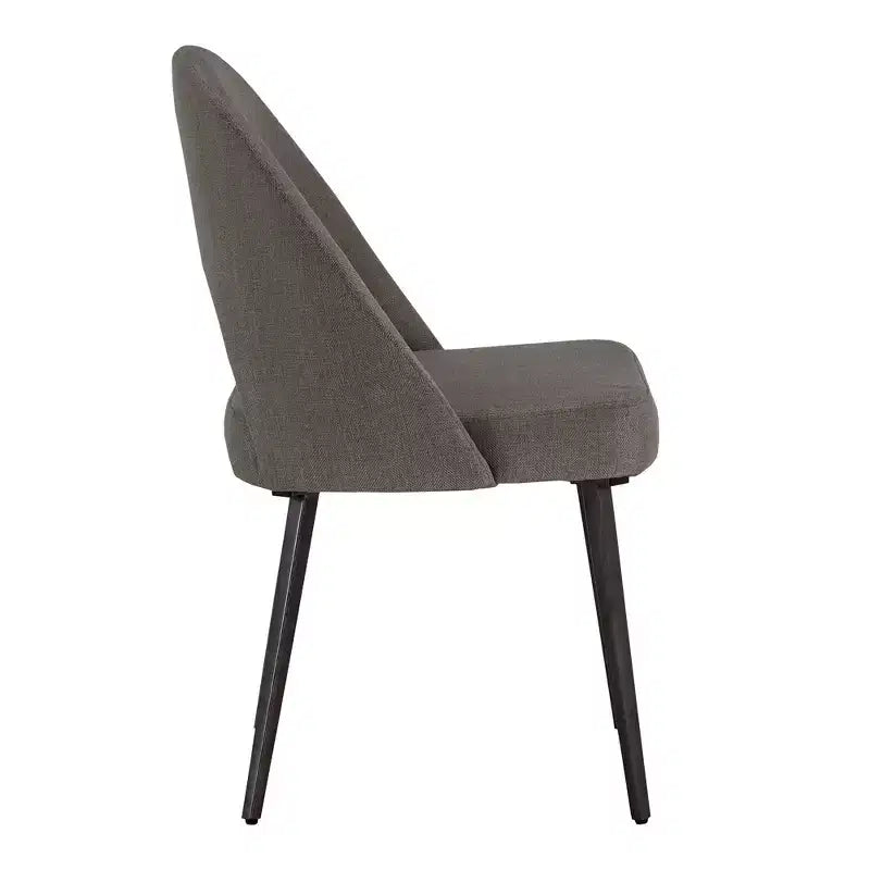Ensemble table à manger ronde Jolana 45 et chaises de salle à manger tapissées - iNSPIRE Q