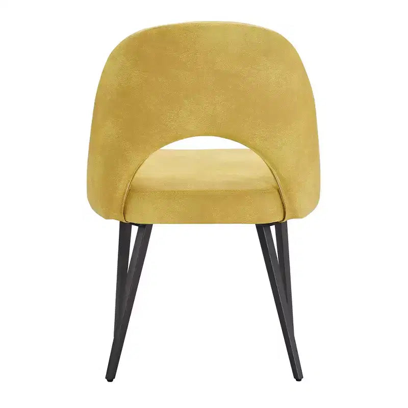 Ensemble table à manger ronde Jolana 45 et chaises de salle à manger tapissées - iNSPIRE Q