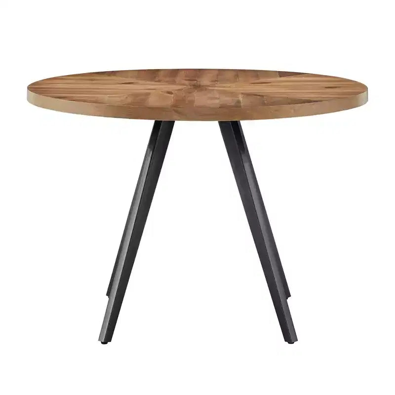 Ensemble table à manger ronde Jolana 45 et chaises de salle à manger tapissées - iNSPIRE Q