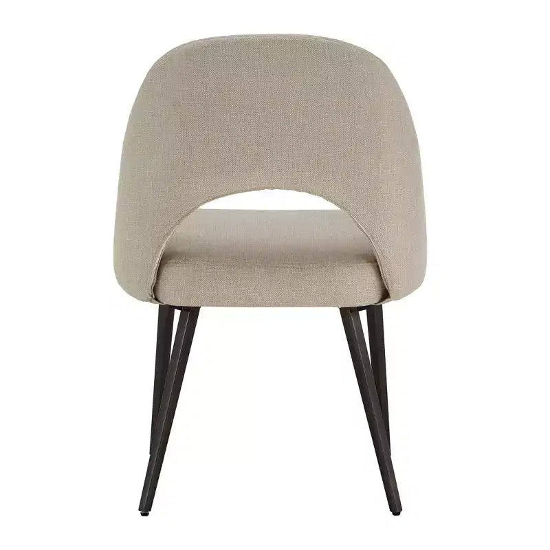 Ensemble table à manger ronde Jolana 45 et chaises de salle à manger tapissées - iNSPIRE Q