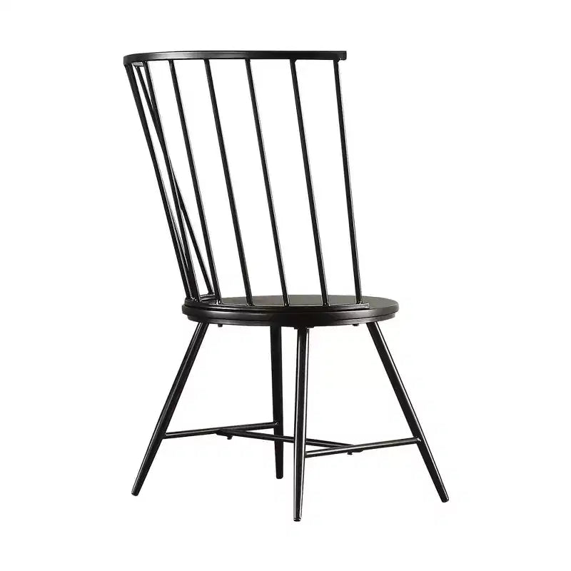Table de salle à manger et ensemble Jolana 45" Plateau rond en chêne, finition noire - iNSPIRE Q