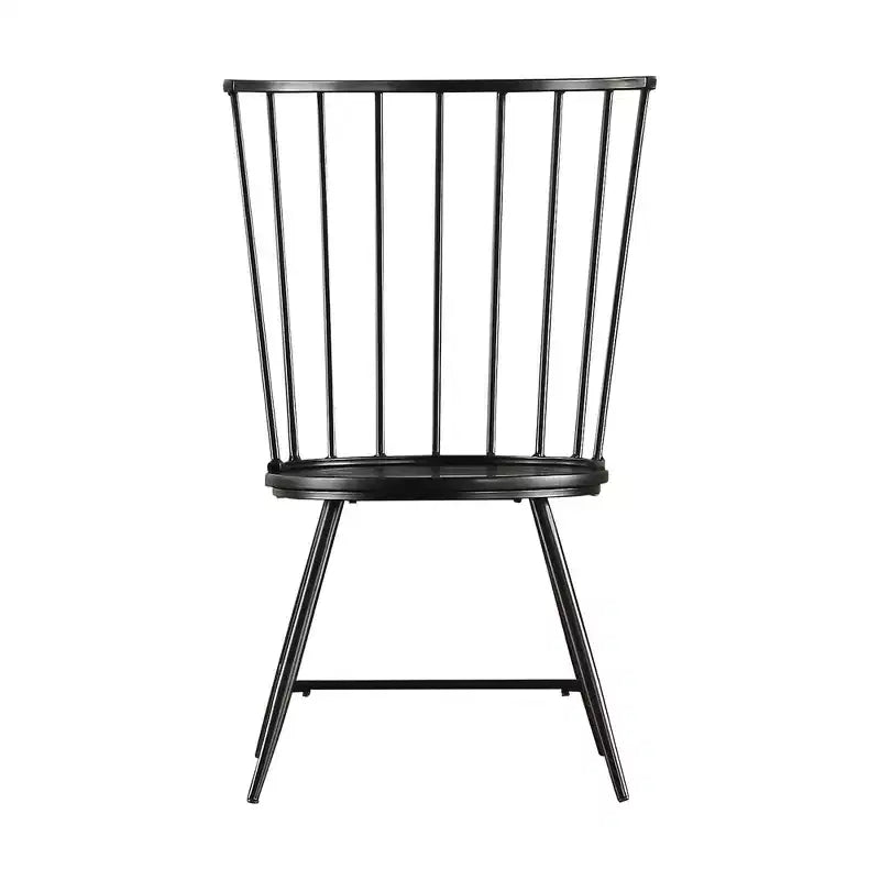 Table de salle à manger et ensemble Jolana 45" Plateau rond en chêne, finition noire - iNSPIRE Q