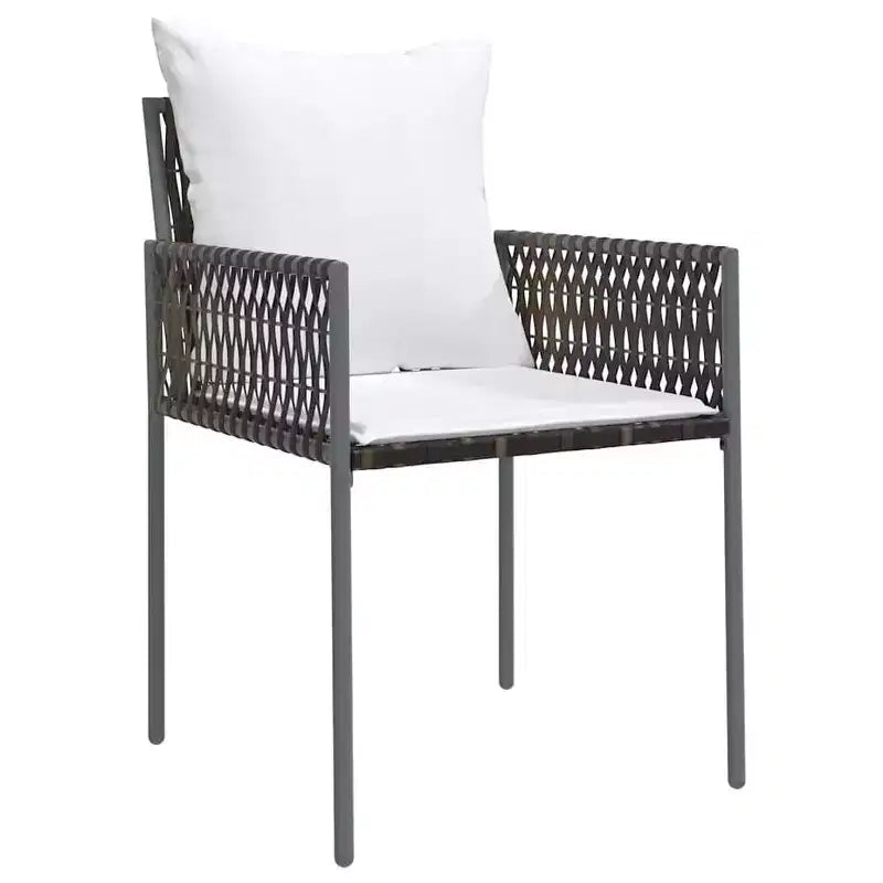 vidaXL Ensemble de salle à manger de jardin 5 pièces en résine tressée marron et noir