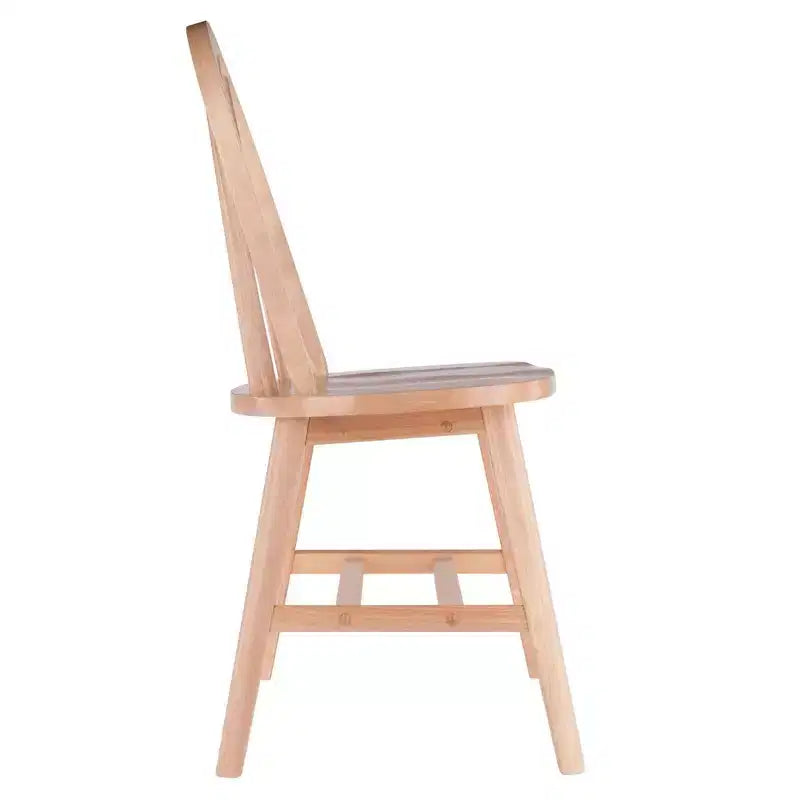 Ensemble de salle à manger 3 pièces Ravenna Naturel - Winsome : Bois massif, 4 places, chaises Windsor