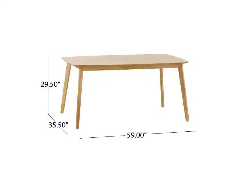 Christopher Knight Home Ensemble de salle à manger 5 pièces Anise 59 po Noyer/Brun foncé : Table rectangulaire, 4 chaises rembourrées, Siège en cuir