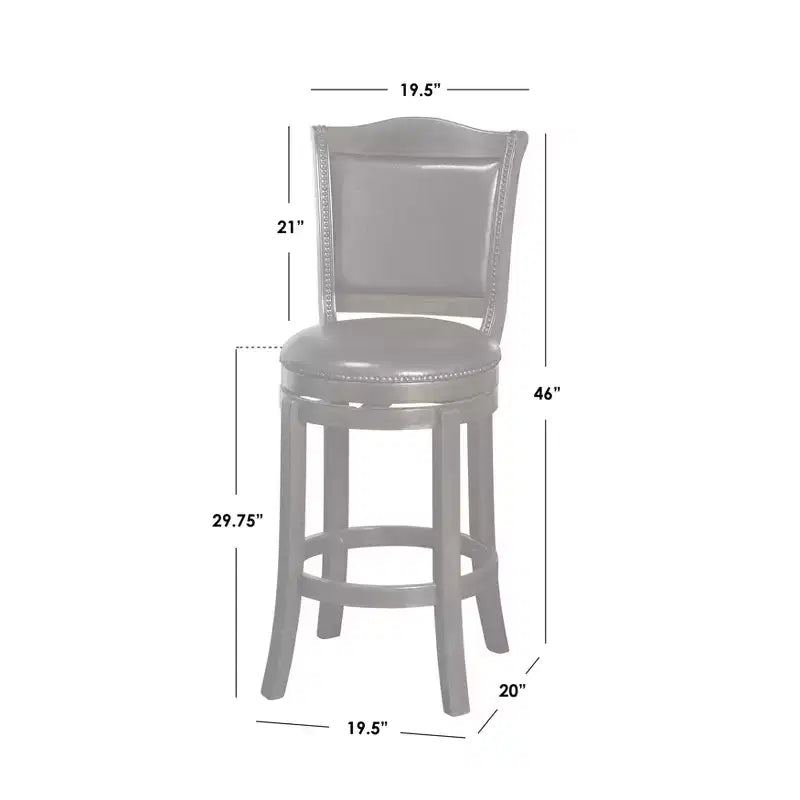 Ensemble de salle à manger pub rond Buylateral Adam 5 pièces 42 po avec tabourets de bar pivotants hauteur bar brun : tabourets rembourrés, cadre en bois d'hévéa