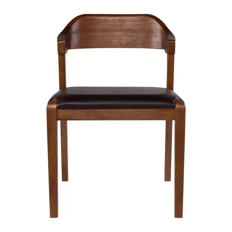 Ensemble de salle à manger extensible 7 pièces Rasmus avec 4 chaises et 2 fauteuils Châtaigne - Boraam : Bois d'acacia, sièges en similicuir