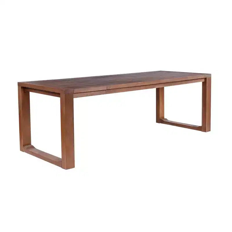 Ensemble de salle à manger extensible 7 pièces Rasmus avec 4 chaises et 2 fauteuils Châtaigne - Boraam : Bois d'acacia, sièges en similicuir