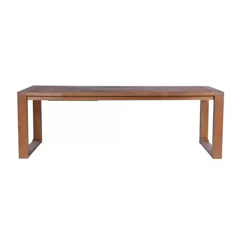 Ensemble de salle à manger extensible 7 pièces Rasmus avec 4 chaises et 2 fauteuils Châtaigne - Boraam : Bois d'acacia, sièges en similicuir