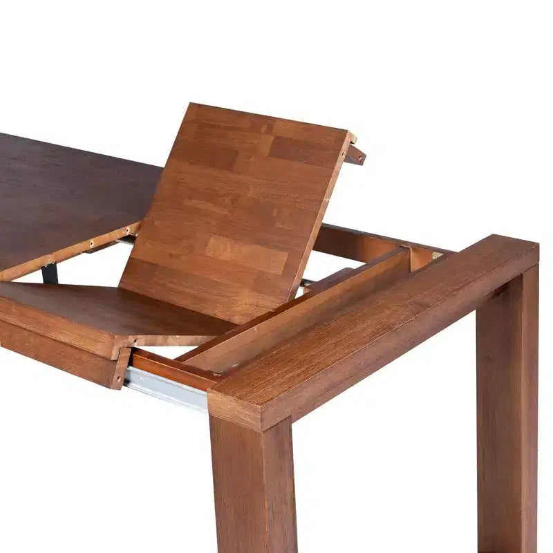 Ensemble de salle à manger extensible 7 pièces Rasmus avec 4 chaises et 2 fauteuils Châtaigne - Boraam : Bois d'acacia, sièges en similicuir