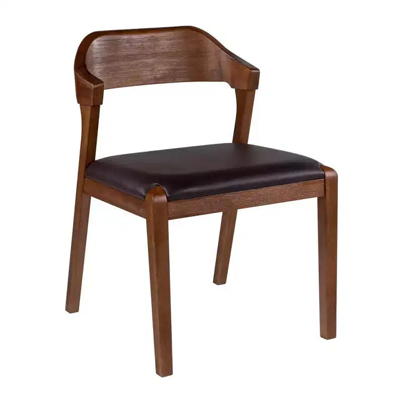 Ensemble de salle à manger extensible 7 pièces Rasmus avec 4 chaises et 2 fauteuils Châtaigne - Boraam : Bois d'acacia, sièges en similicuir
