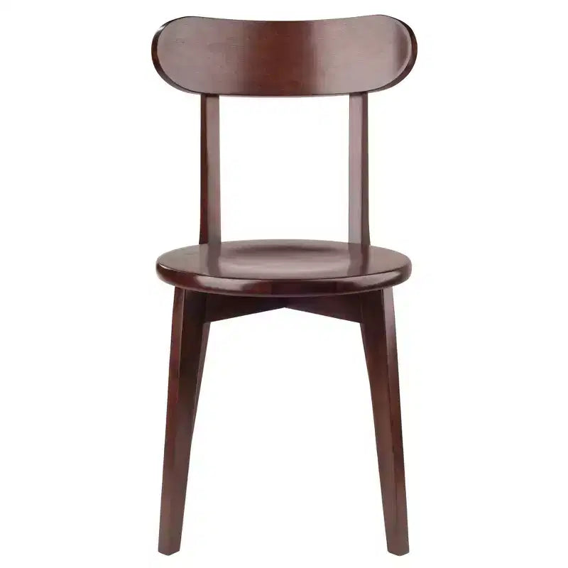 Ensemble repas Pauline 3 pièces Noyer - Winsome : Bois massif, Table carrée, 2 chaises