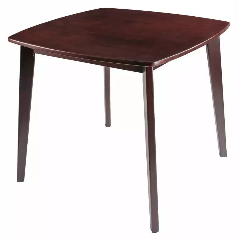 Ensemble repas Pauline 3 pièces Noyer - Winsome : Bois massif, Table carrée, 2 chaises